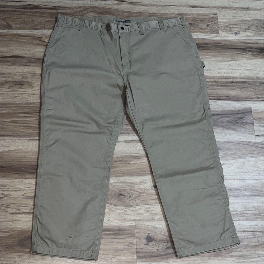 Carhartt Men's Tan Relaxed Straight Work Pants 50x30